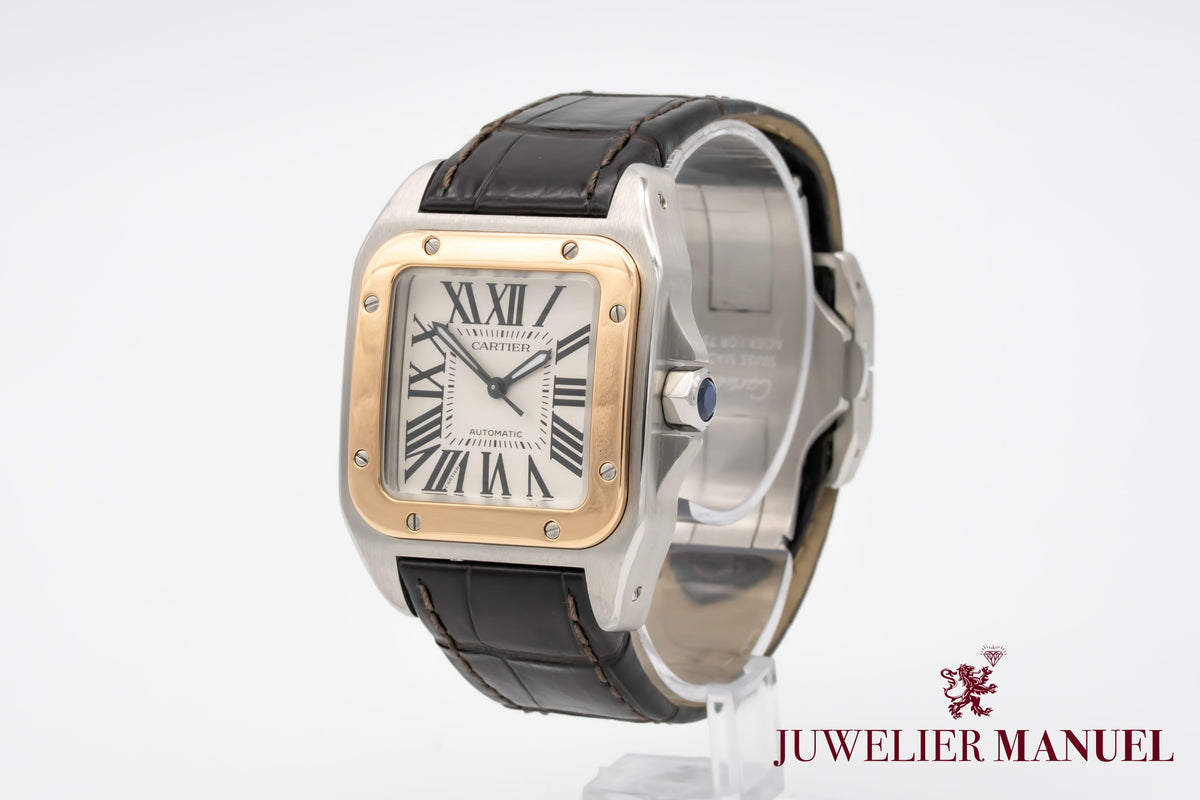 Cartier Santos 100 2878 Stahl Gelbgold 750 Automatik