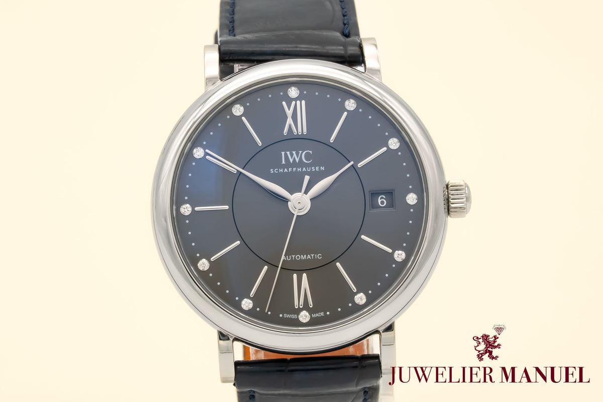 IWC Portofino Automatic IW458110 Diamond Dial Stahl Automatik 37mm Papers