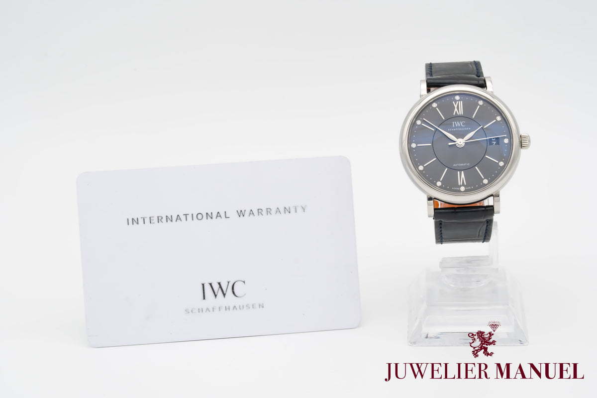 IWC Portofino Automatic IW458110 Diamond Dial Stahl Automatik 37mm Papers