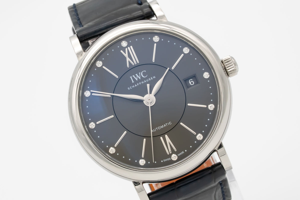 IWC Portofino Automatic IW458110 Diamond Dial Stahl Automatik 37mm Papers