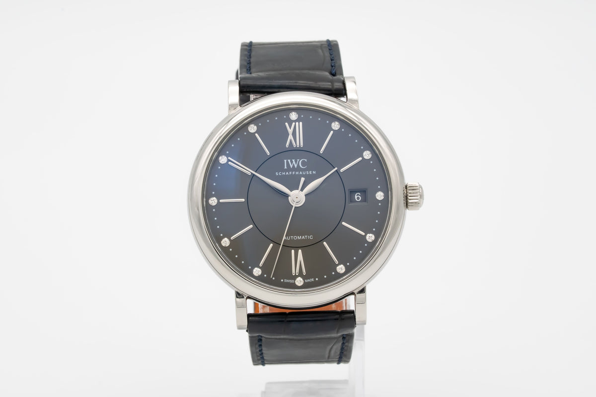 IWC Portofino Automatic IW458110 Diamond Dial Stahl Automatik 37mm Papers