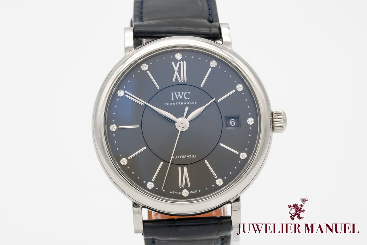 IWC Portofino Automatic IW458110 Diamond Dial Stahl Automatik 37mm Papers