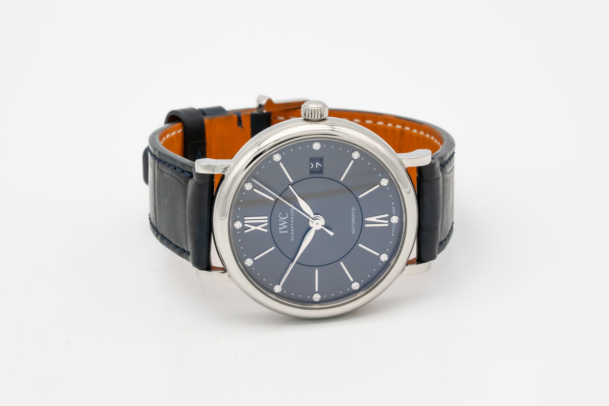 IWC Portofino Automatic IW458110 Diamond Dial Stahl Automatik 37mm Papers
