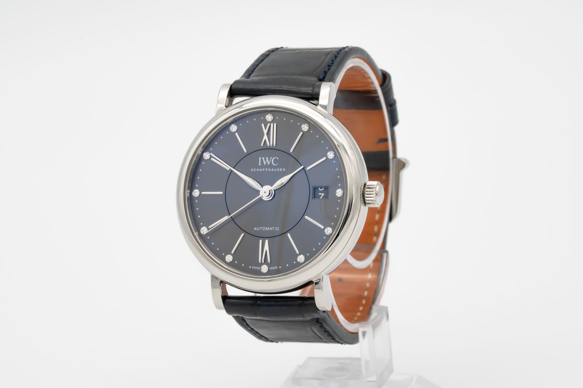 IWC Portofino Automatic IW458110 Diamond Dial Stahl Automatik 37mm Papers