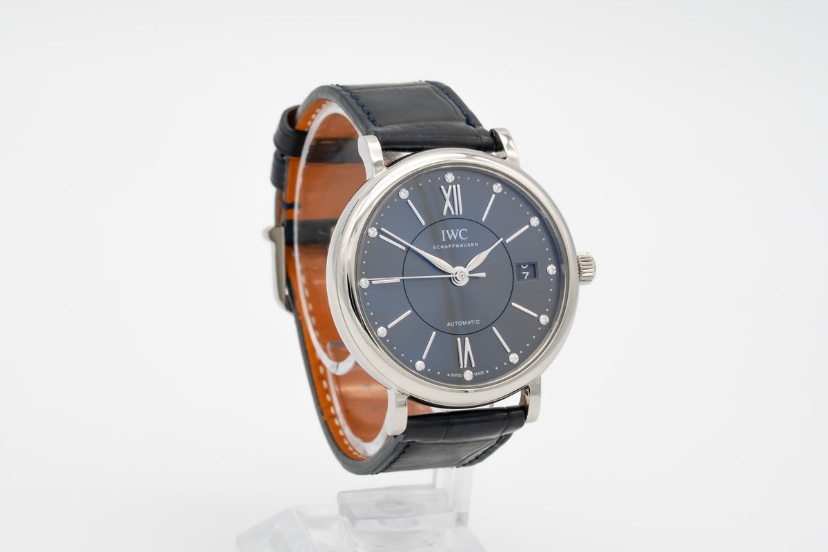 IWC Portofino Automatic IW458110 Diamond Dial Stahl Automatik 37mm Papers