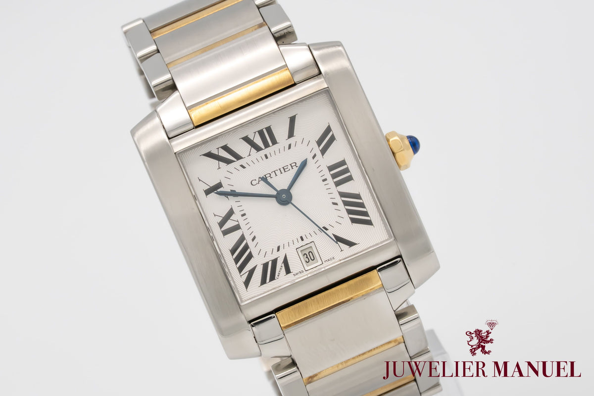 Cartier Tank Française 2302 Stahl Gelbgold 750 Automatik