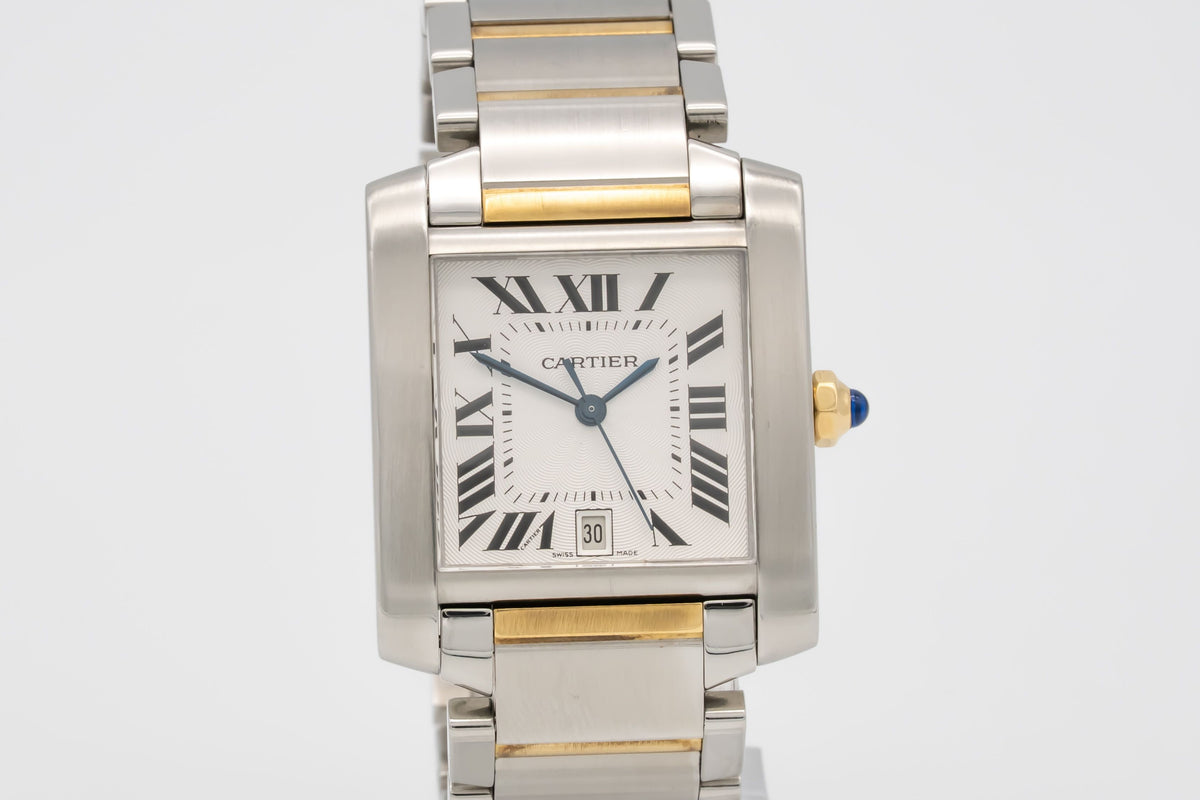 Cartier Tank Française 2302 Stahl Gelbgold 750 Automatik