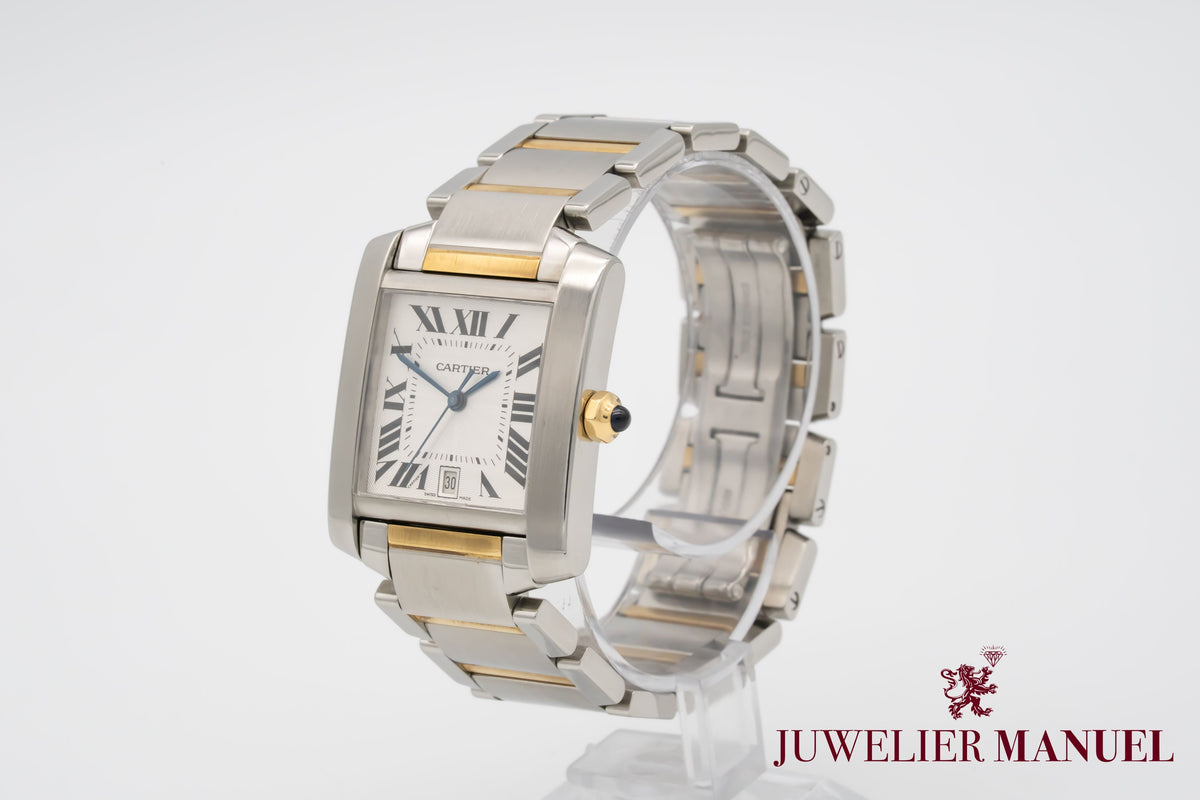 Cartier Tank Française 2302 Stahl Gelbgold 750 Automatik