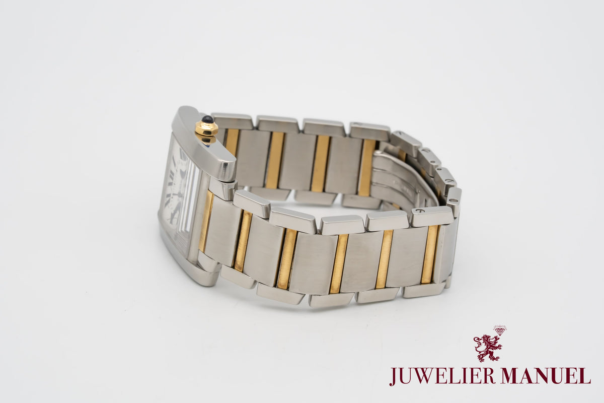 Cartier Tank Française 2302 Stahl Gelbgold 750 Automatik