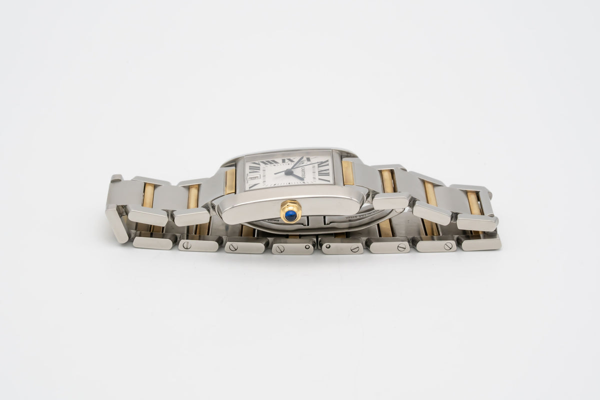 Cartier Tank Française 2302 Stahl Gelbgold 750 Automatik