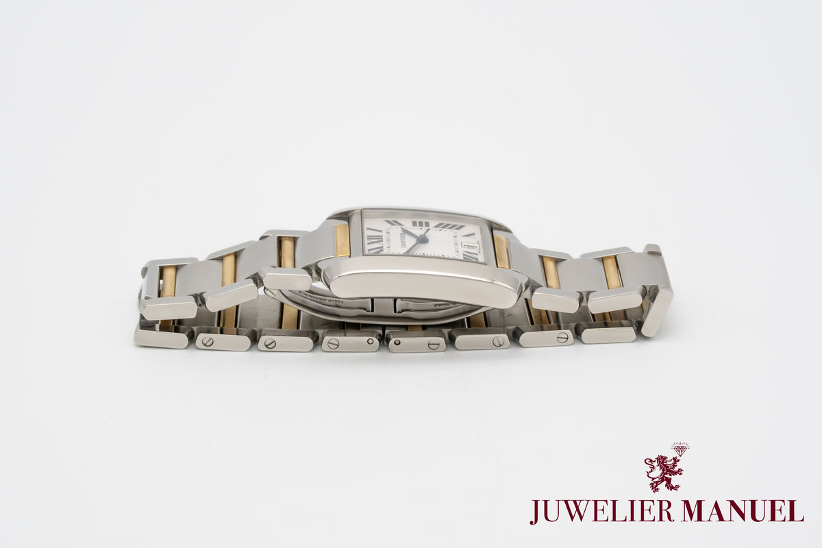 Cartier Tank Française 2302 Stahl Gelbgold 750 Automatik