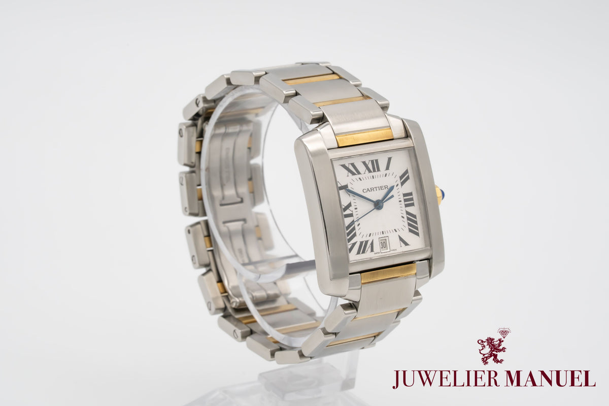 Cartier Tank Française 2302 Stahl Gelbgold 750 Automatik