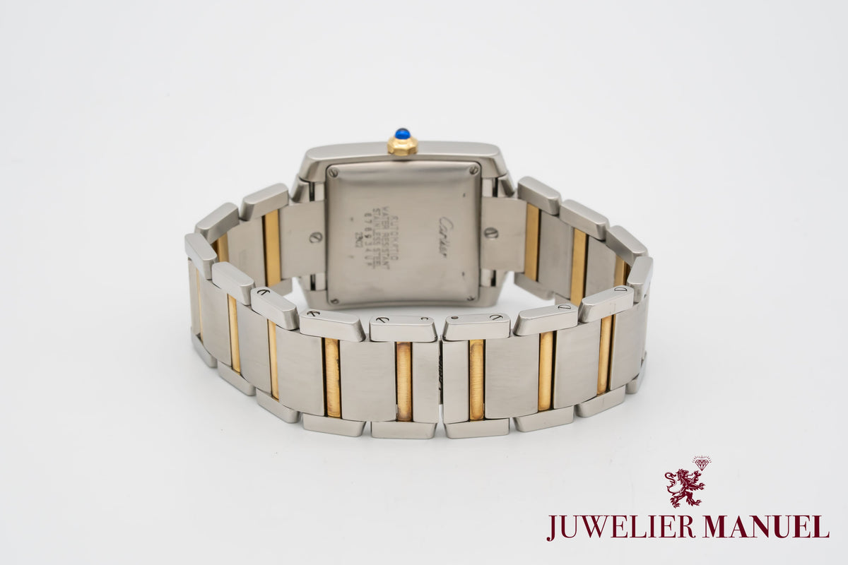 Cartier Tank Française 2302 Stahl Gelbgold 750 Automatik