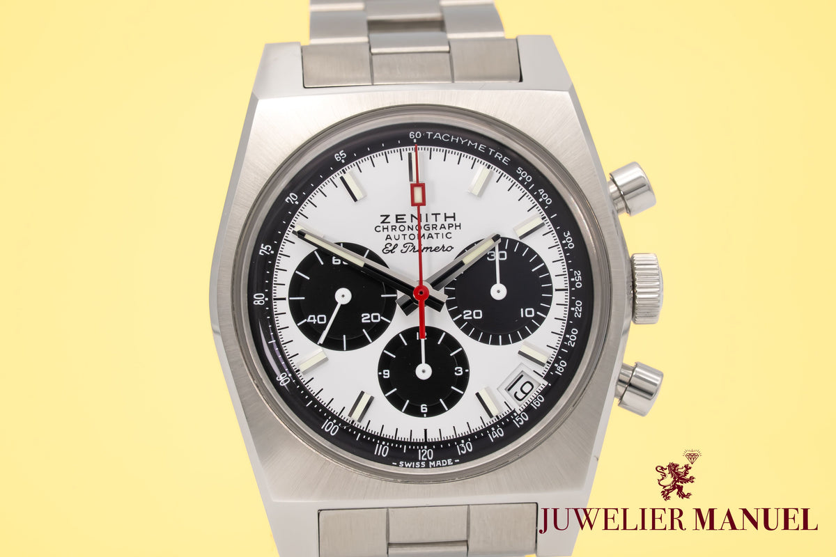 Zenith El Primero Chronomaster Rare Unpolished Like New Steel Automatic Papers 37mm