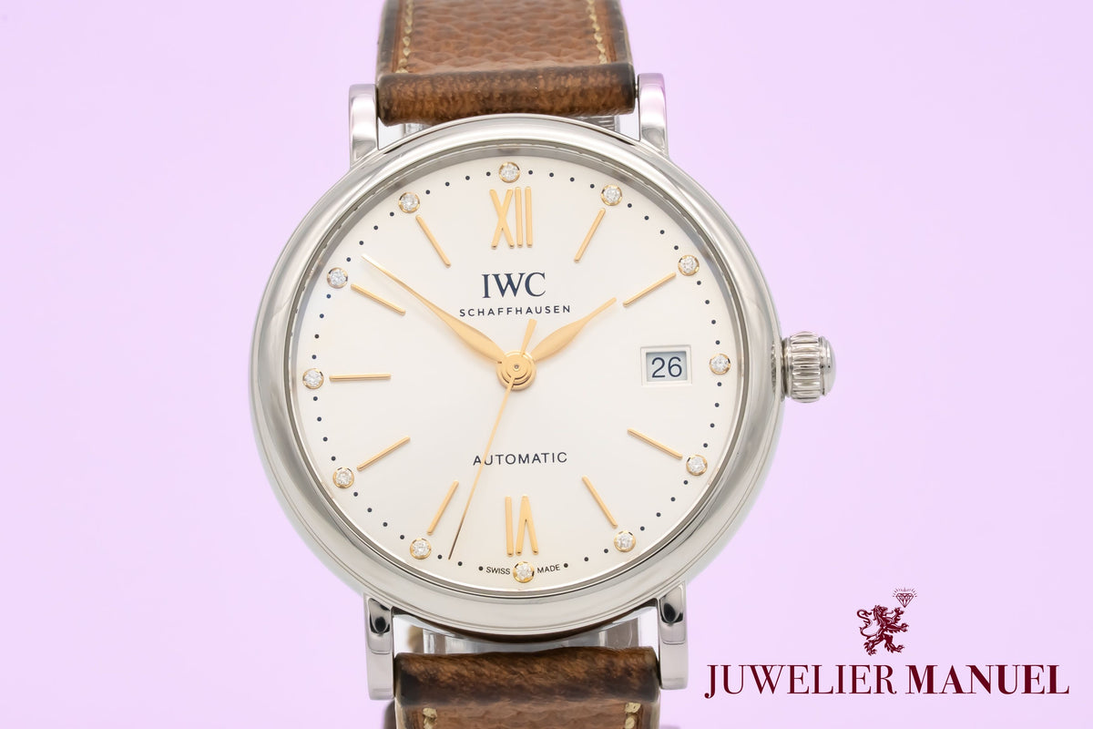 IWC Portofino Automatic IW458601Diamond Dial Stahl Automatik 37mm Papers