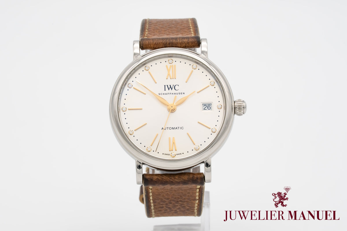 IWC Portofino Automatic IW458601Diamond Dial Stahl Automatik 37mm Papers