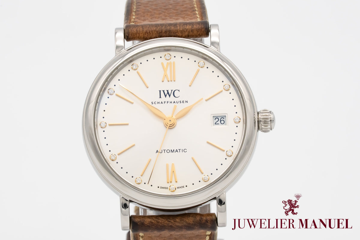 IWC Portofino Automatic IW458601Diamond Dial Stahl Automatik 37mm Papers