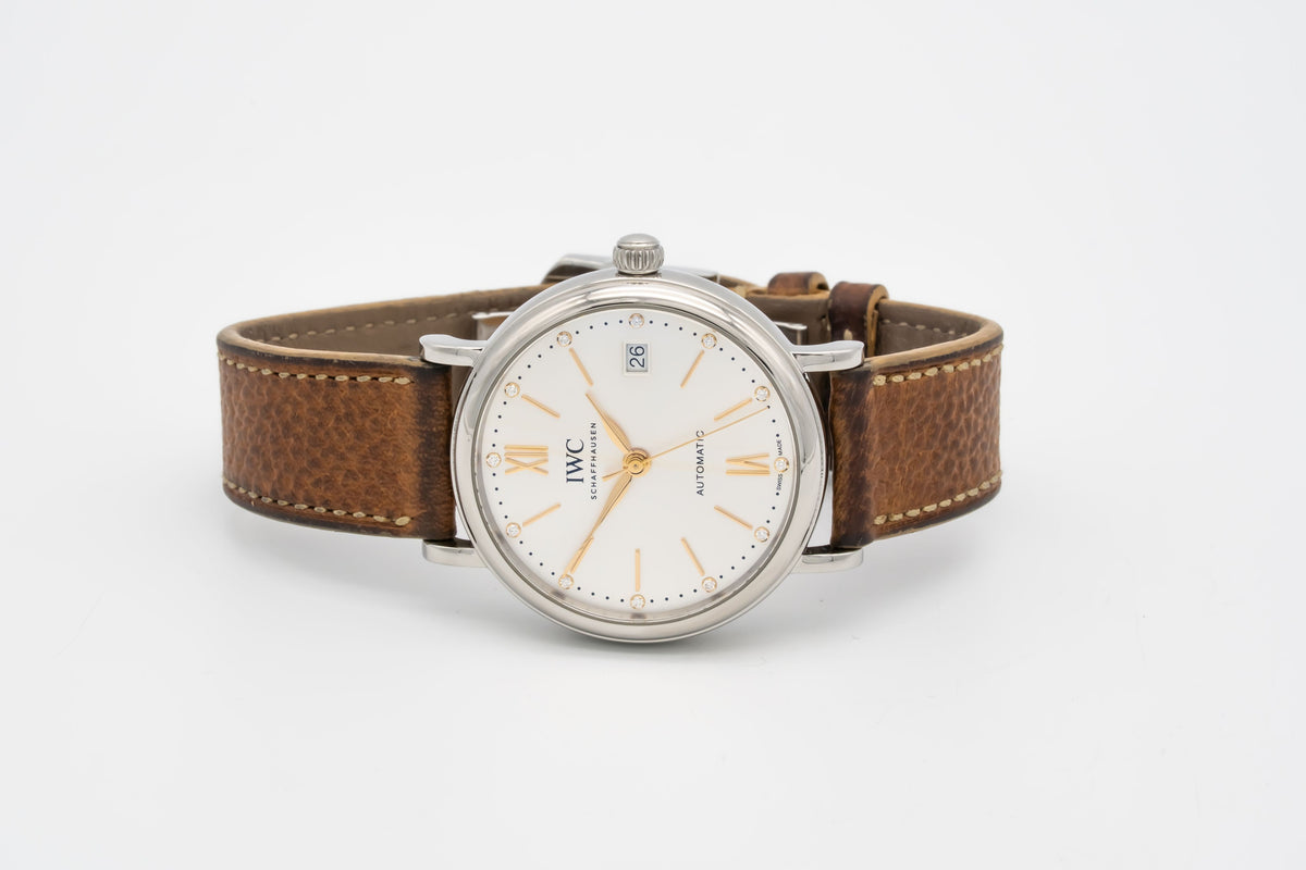 IWC Portofino Automatic IW458601Diamond Dial Stahl Automatik 37mm Papers