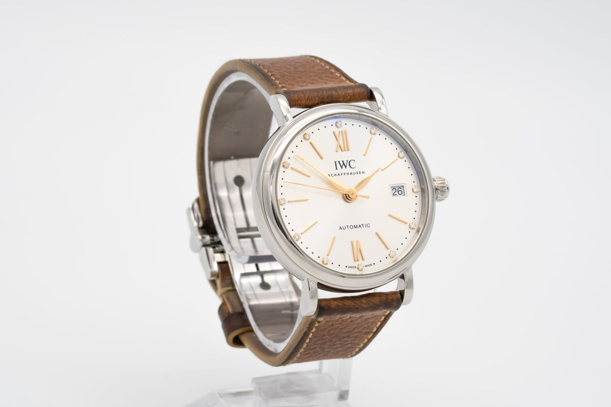 IWC Portofino Automatic IW458601Diamond Dial Stahl Automatik 37mm Papers