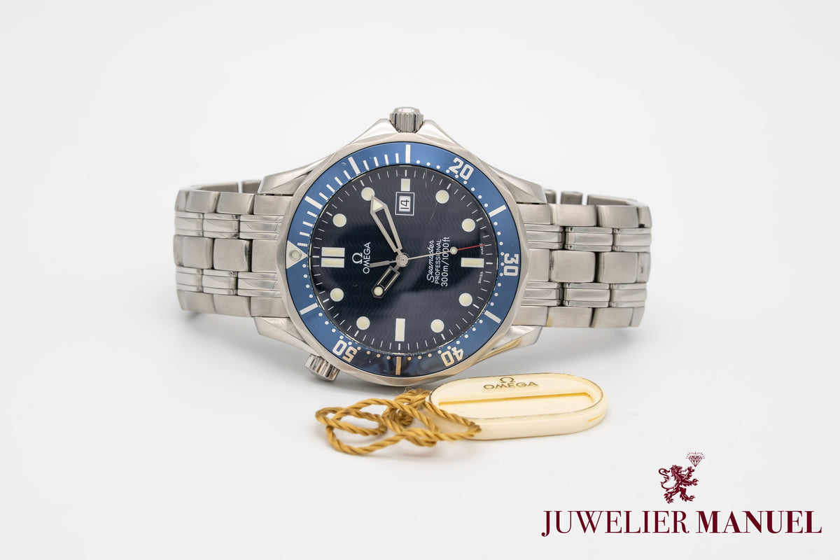 Omega Seamaster Diver 300 M 25418000 Blue Stainless Steel Papers 41mm