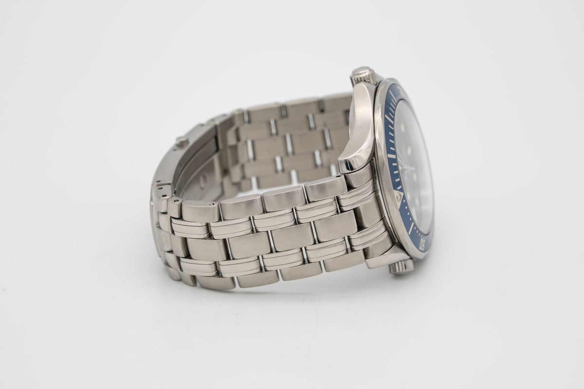 Omega Seamaster Diver 300 M 25418000 Blue Stainless Steel Papers 41mm