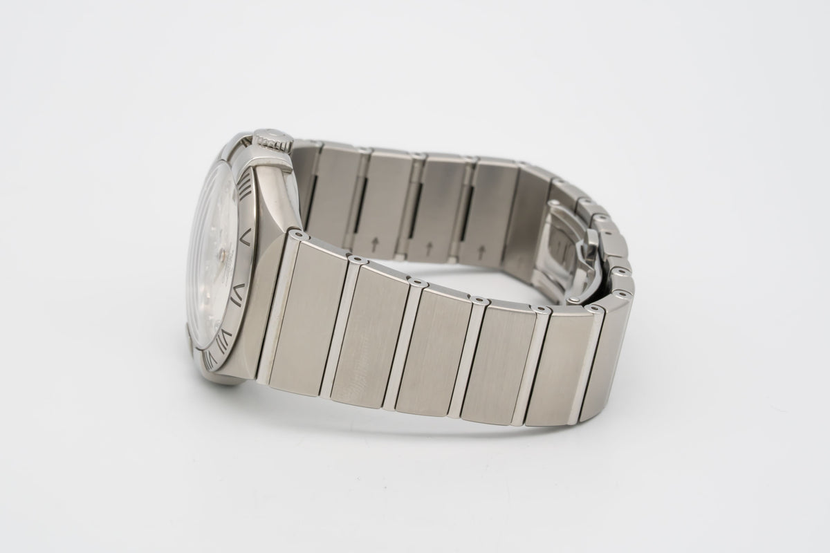 Omega Constellation Ladies Diamond Dial Stahl Automatik 35mm Papers Herrenuhr