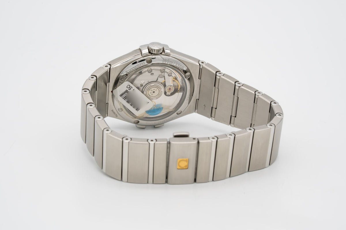 Omega Constellation Ladies Diamond Dial Stahl Automatik 35mm Papers Herrenuhr