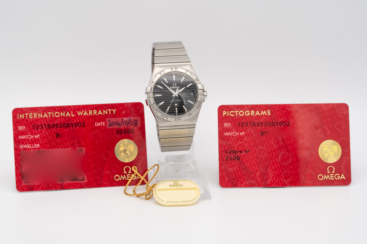 Omega Constellation Ladies Stahl Automatik 35mm Papers Herrenuhr