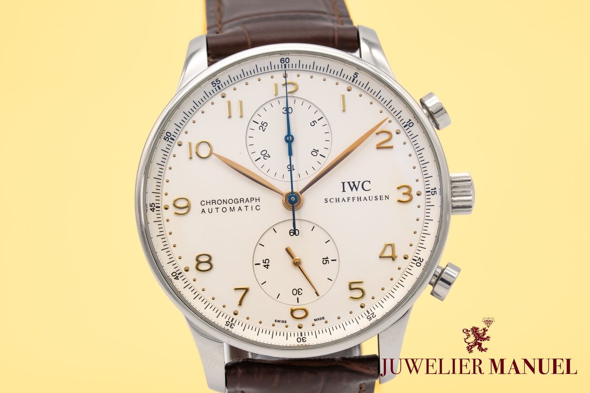 IWC Portugieser Chronograph Portuguese Chronograph IW371445 Portuguese Stahl Automatik 41mm Papers