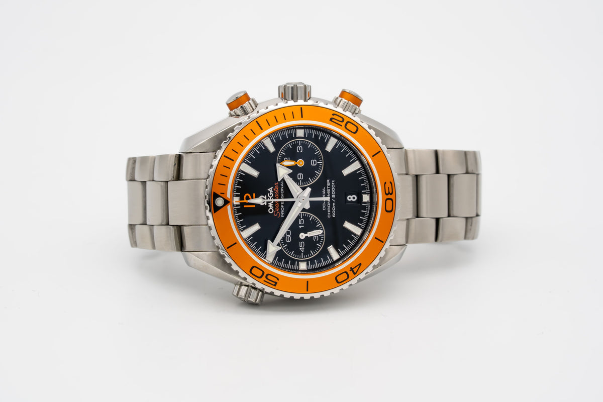 Omega Seamaster Planet Ocean Chronograph Stahl Automatik 45.5mm Papers