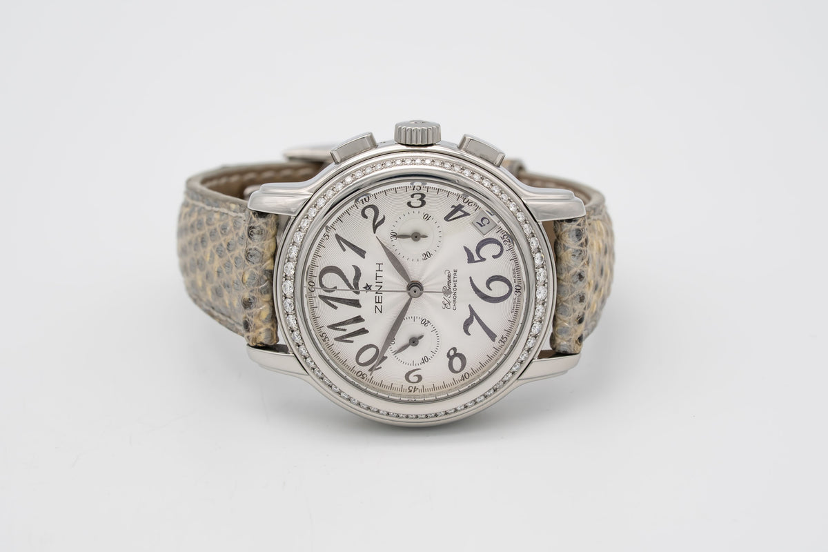 Zenith El Primero Chronomaster Star Factory Diamonds Stainless Steel Automatic 37.5mm