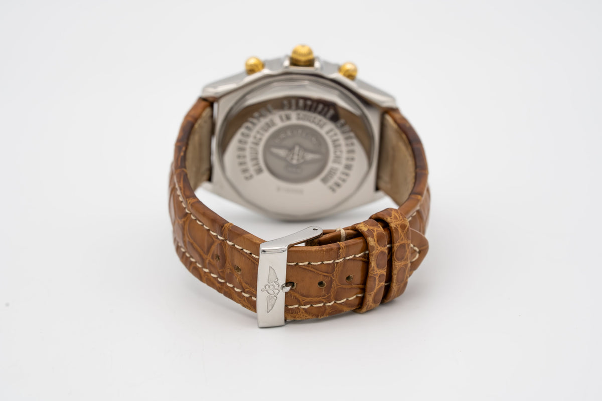 Breitling Crosswind Chronograph B13355 Stahl Gelbgold Automatik 43mm Papers
