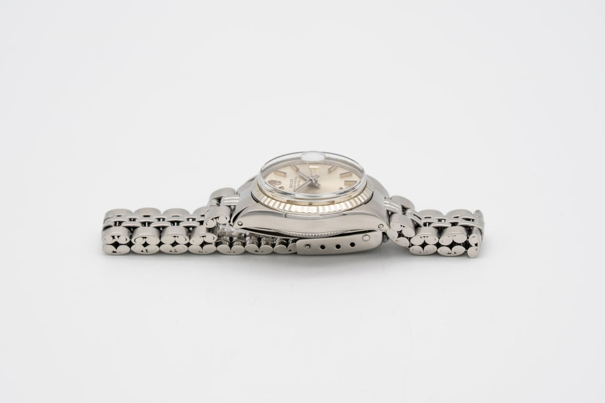Rolex Oyster Perpetual Lady Date 6517 Stahl Weissgold 750 Automatik 26mm Service Papers