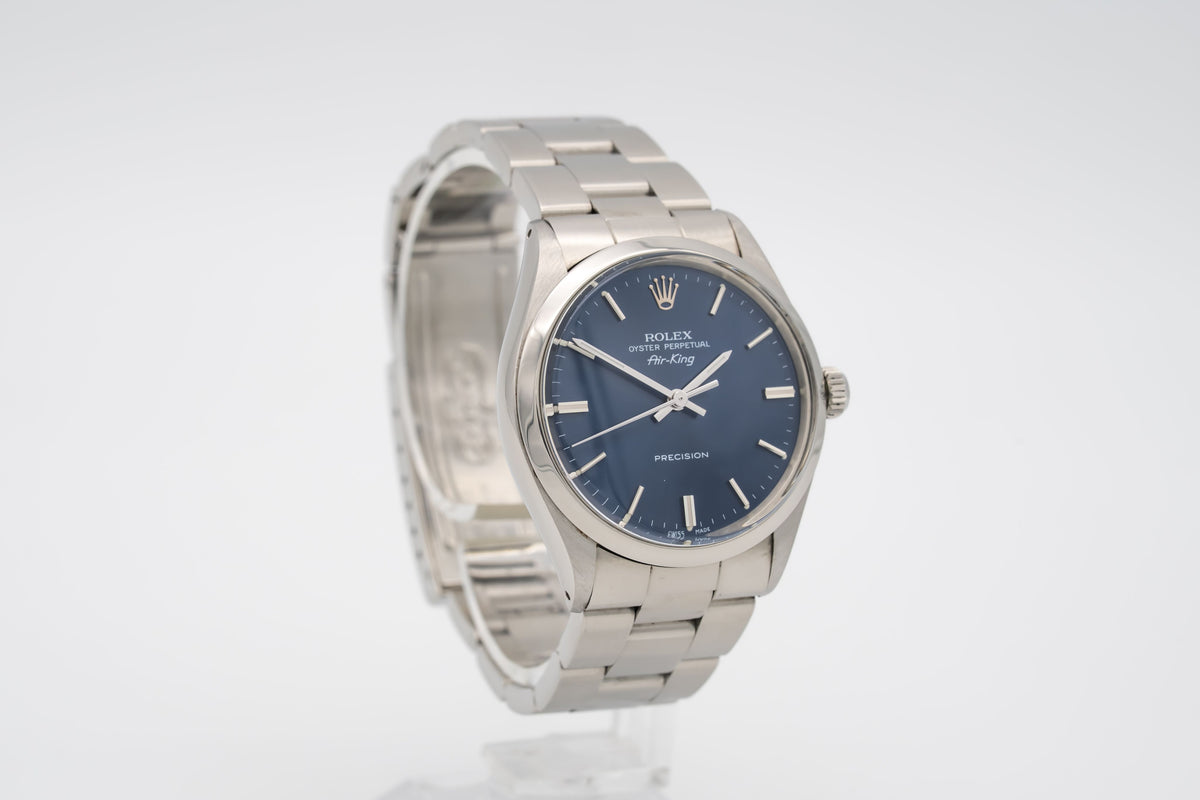 Rolex Air King 5500 Rare Blue Dial Stainless Steel Automatic 34mm