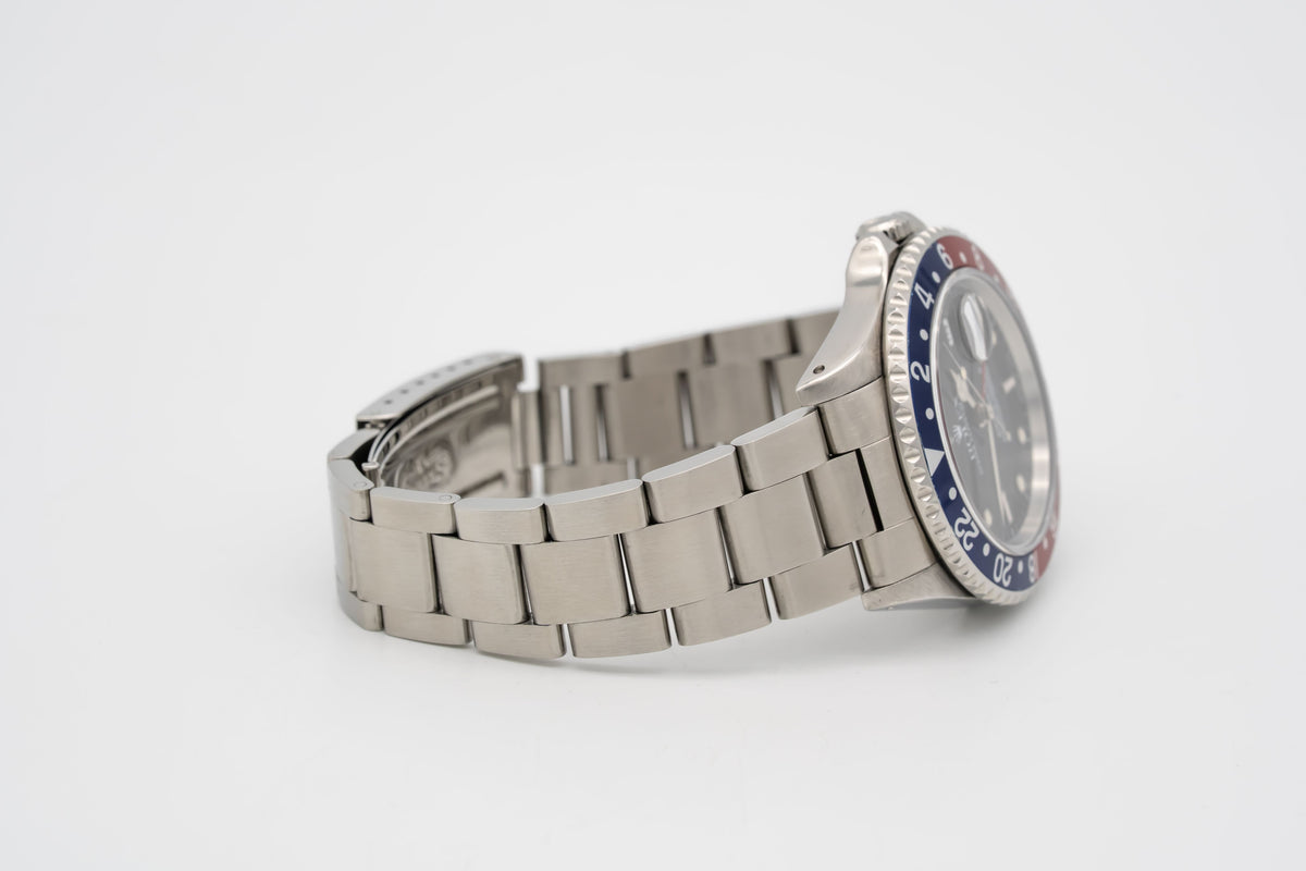 Rolex GMT-Master II 16710 Pepsi Stahl Automatik 40mm Papers