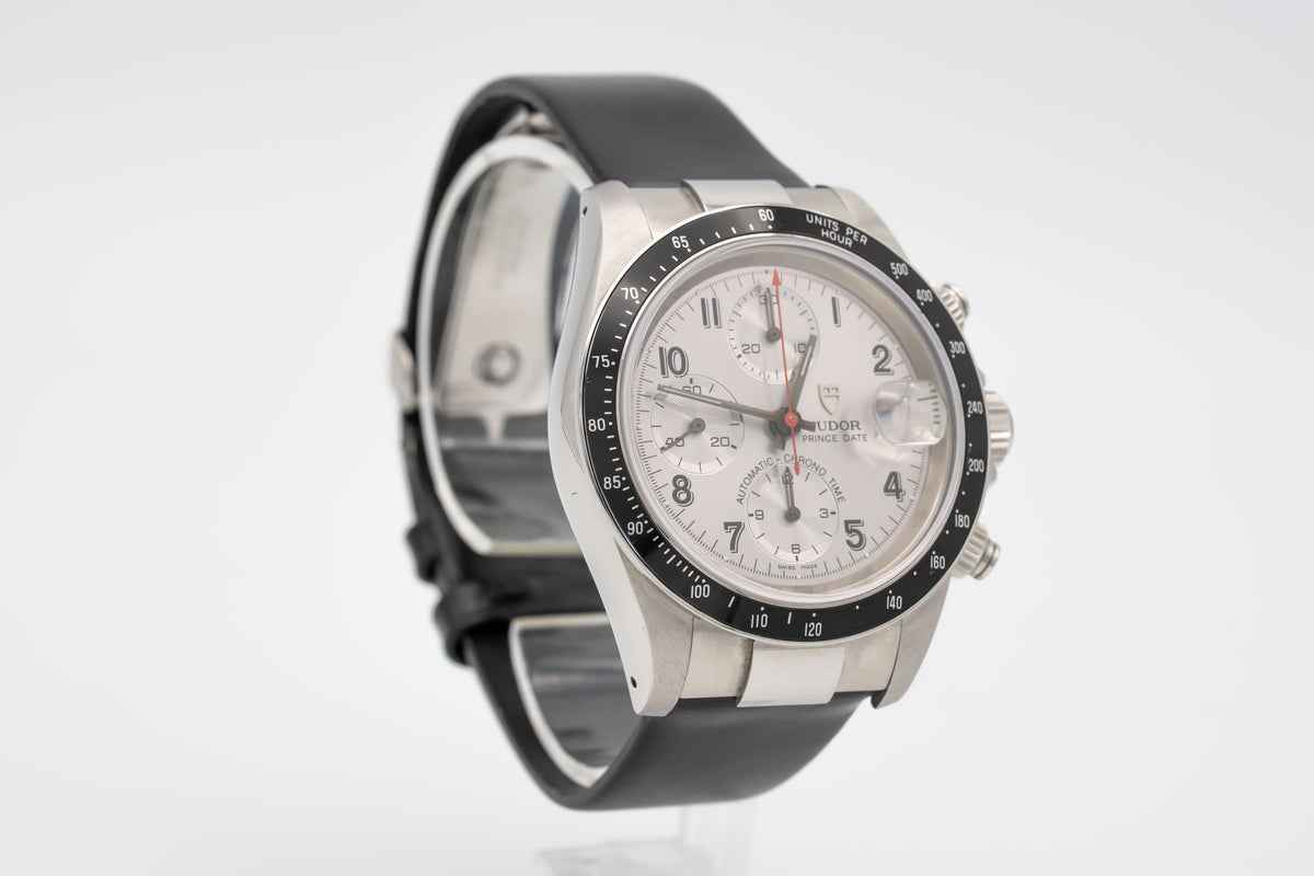 Tudor Prince Date 79280 Rare Unpolished Chrono Stahl Automatik 40mm Papers