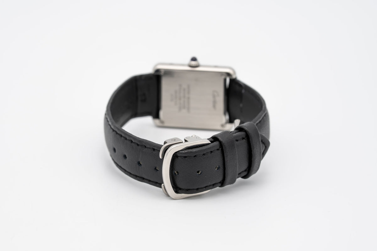 Cartier Tank Solo 3170 Rare Pink Dial Stainless Steel 24mm