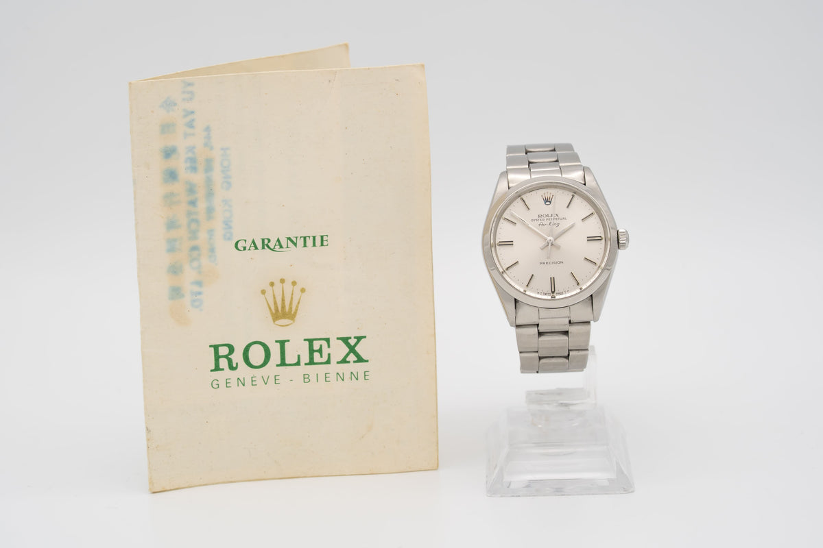 Rolex Air King 5500 Stainless Steel Automatic 34mm Papers