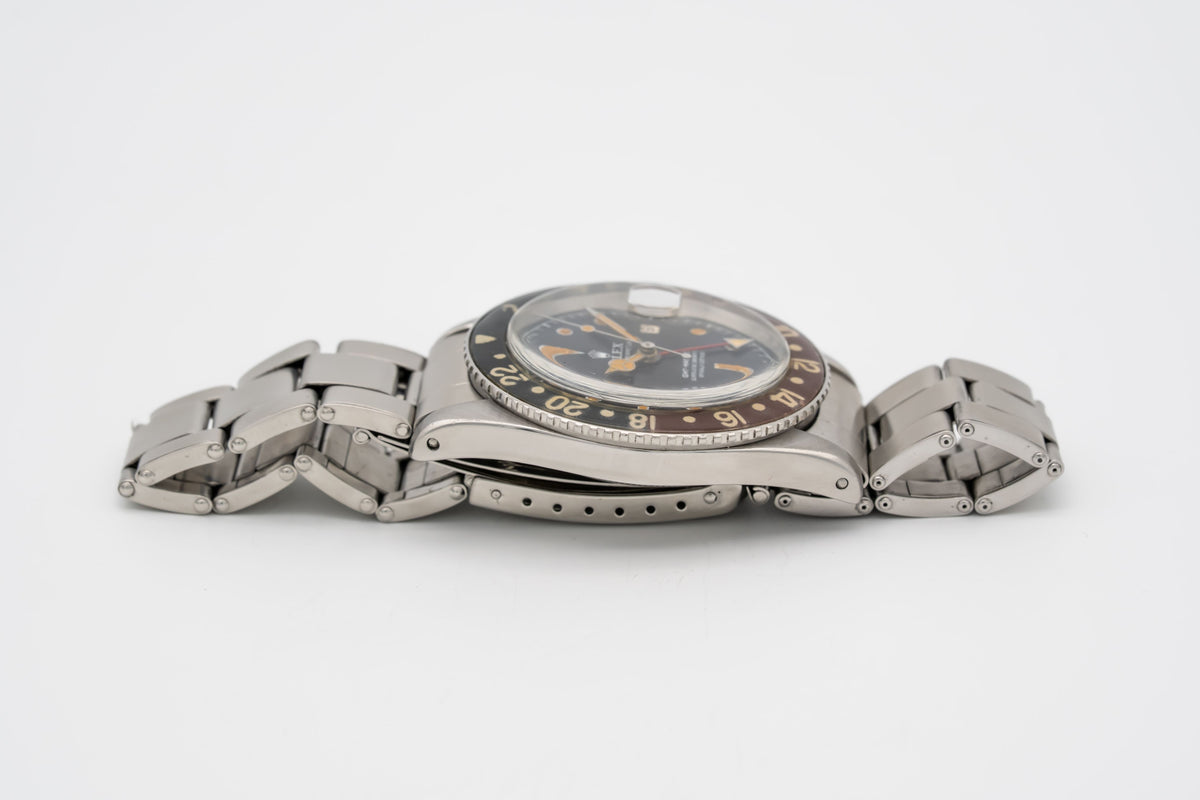 Rolex GMT-Master 6542 Rare Pussy Galore Bakelite Pepsi Stahl Automatik 38mm