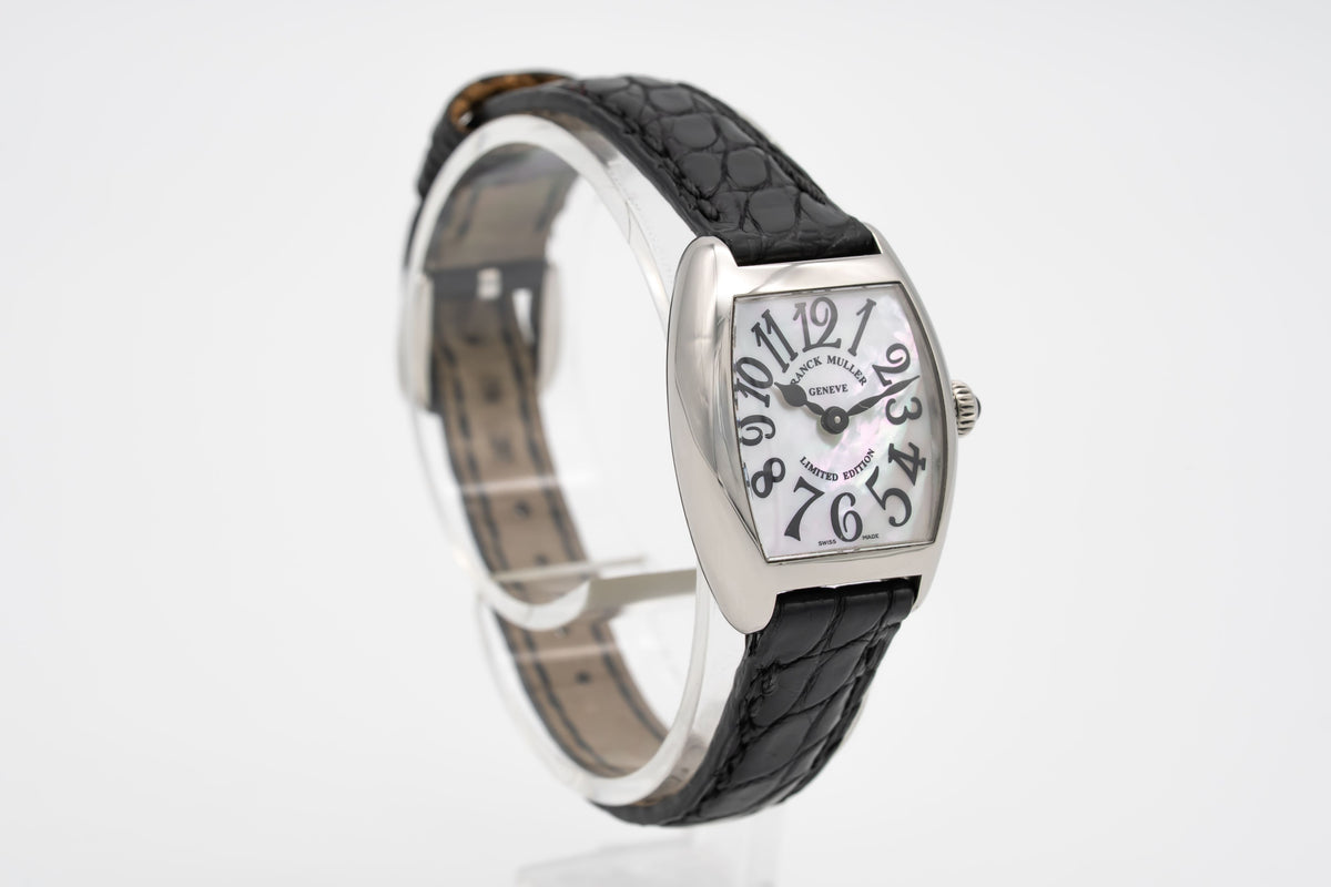 Franck Muller Tonocarbex 2252 QZ Lady MOP Dial Stainless Steel Papers