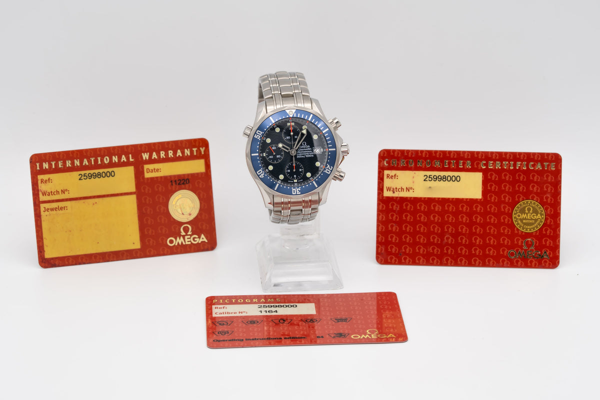 Omega Seamaster Diver 300 M 2599.80.00 Rare Non Polie Acier Automatique 41mm Papiers