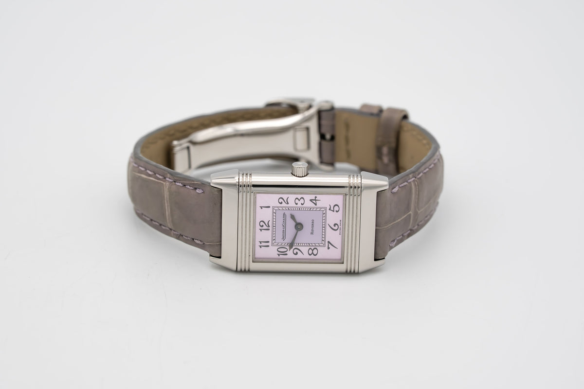 Jaeger-LeCoultre Reverso Lady 260.8.08 Rare Pink Dial Stainless Steel 20mm