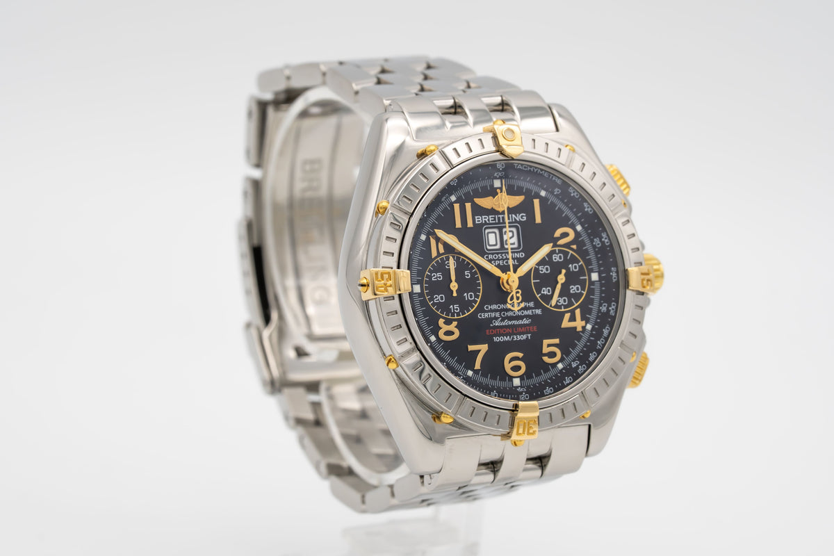Breitling Crosswind Special B44356 Limited Edition Stahl Gelbgold Automatik 44mm Papers