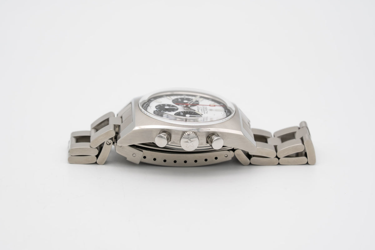 Zenith El Primero Chronomaster Rare Unpolished Like New Steel Automatic Papers 37mm