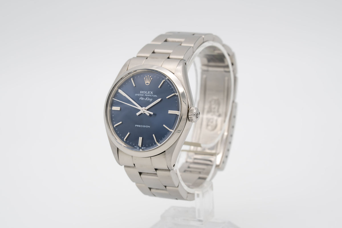 Rolex Air King 5500 Rare Blue Dial Stainless Steel Automatic 34mm