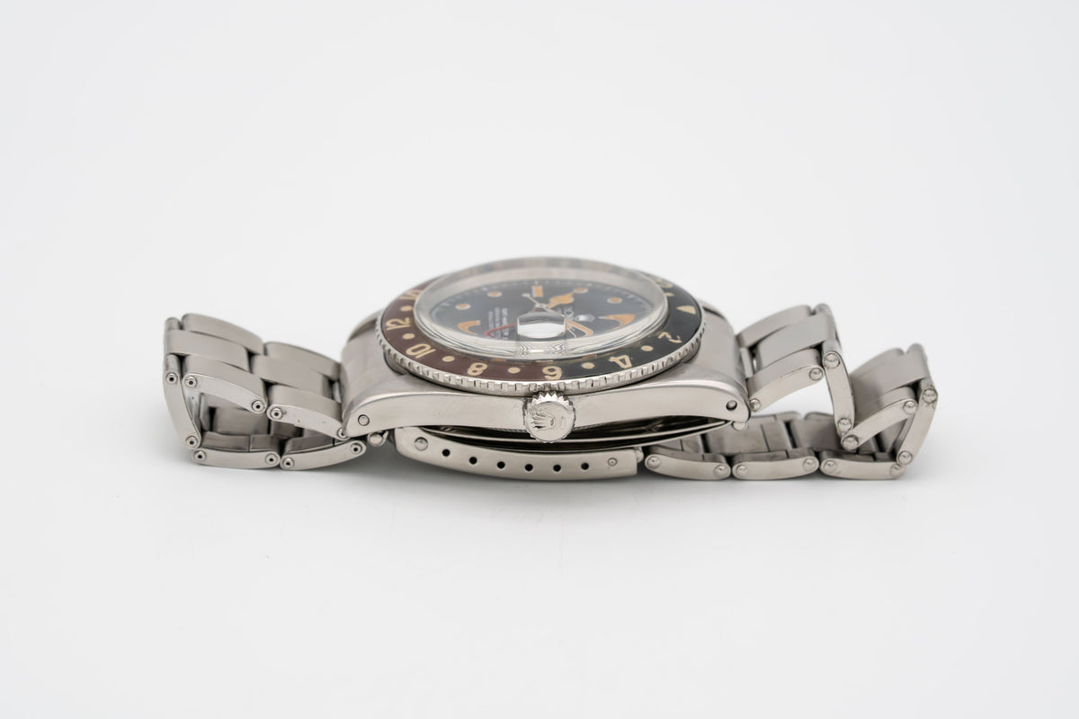 Rolex GMT-Master 6542 Rare Pussy Galore Bakelite Pepsi Stahl Automatik 38mm