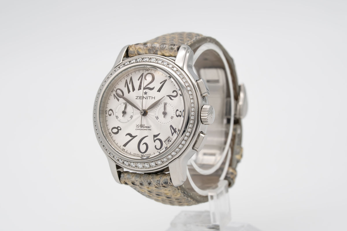 Zenith El Primero Chronomaster Star Factory Diamonds Stainless Steel Automatic 37.5mm