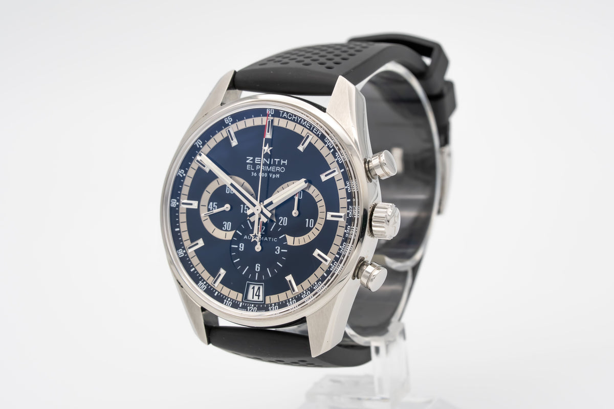 Zenith El Primero 36'000 VpH Stainless Steel Automatic 42mm Papers