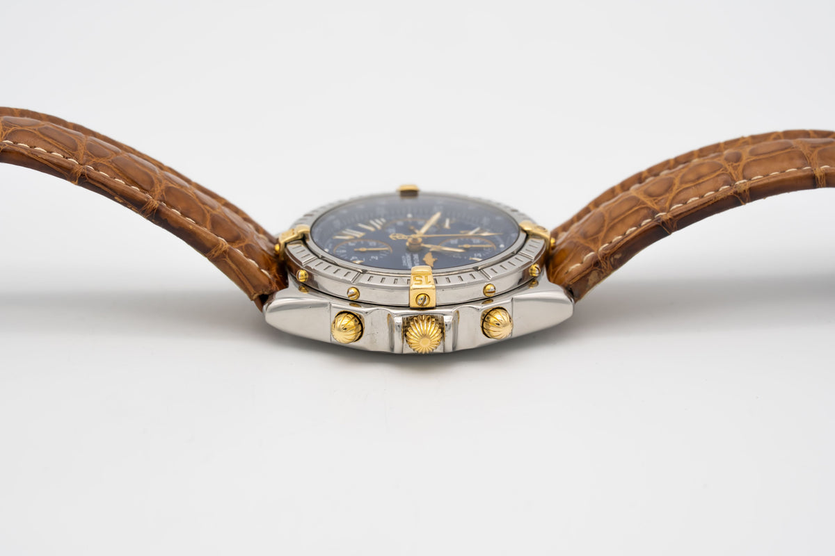 Breitling Crosswind Chronograph B13355 Stahl Gelbgold Automatik 43mm Papers
