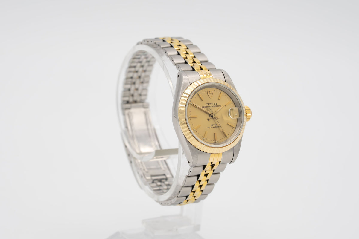 Tudor Prince Oysterdate Lady 92413 Stahl Gelbgold 750 Automatik 25mm Papers